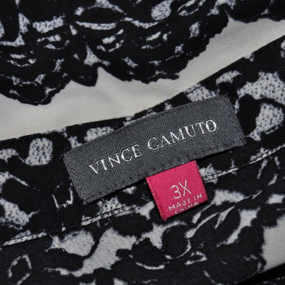 TUSALE VINCE CAMUTO Lace Print Tie Neck Blouse Top - Picture 7 of 7